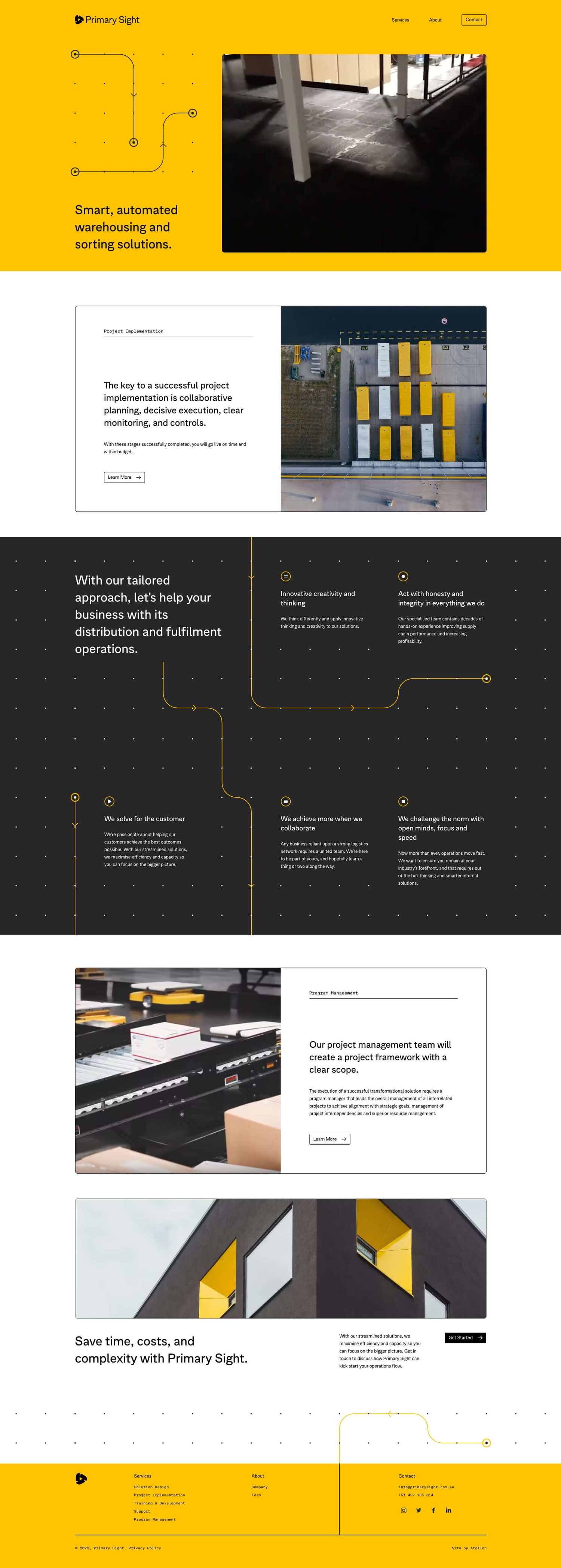 Primary Sight - Brand and Website - Desktop Hompage Design | Atollon - a design company